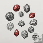 A minimalist tattoo of the six infinity stone… – tattoo sketch (№1752993693_0, 20.07.2025 06:41) — tattoovalue.net
