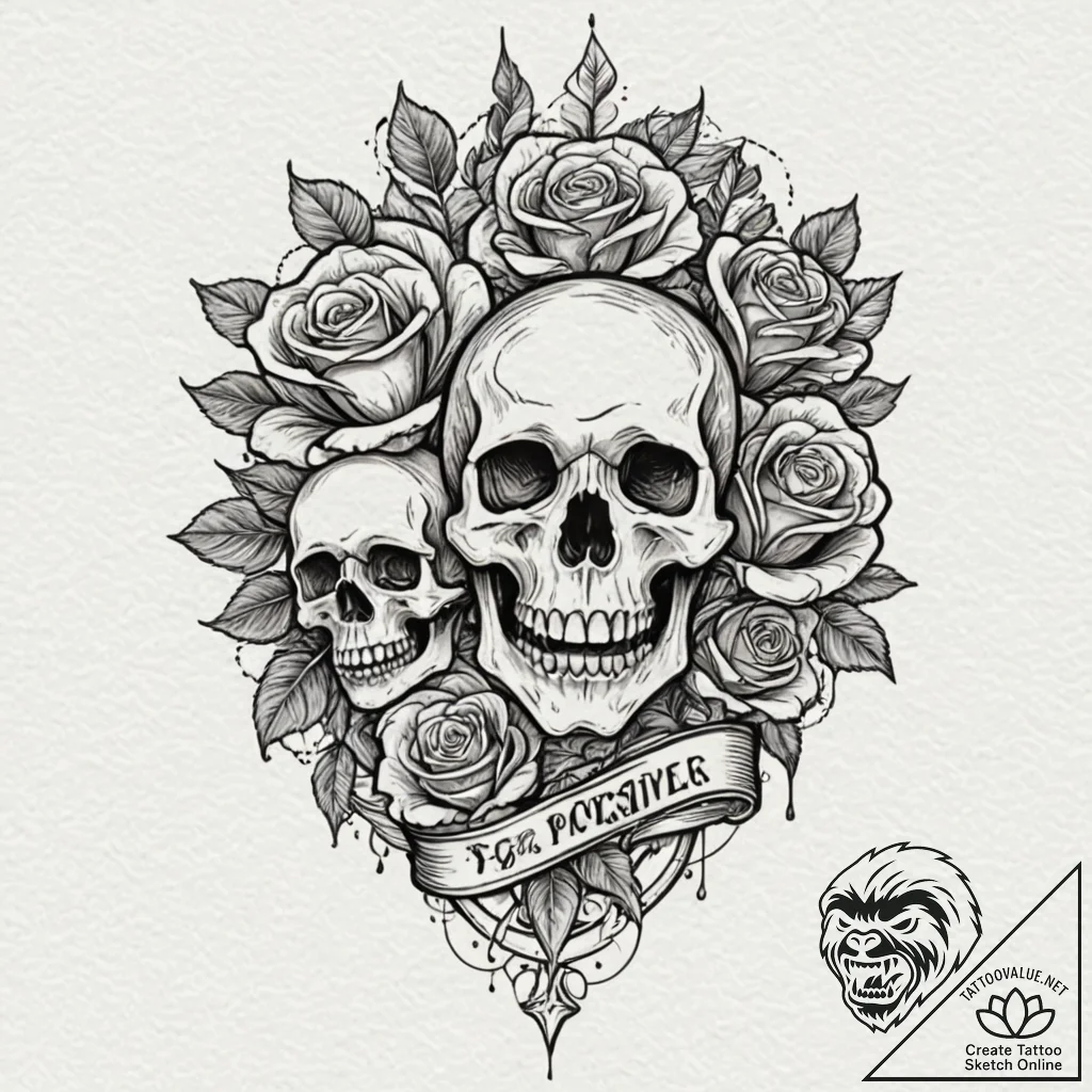 Tattoo design an abstract flow of positive en... - tattoo sketch (№1752993777_0, 20.07.2025 06:42) — tattoovalue.net