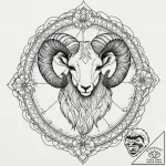 Tattoo sketch a bold aries ram’s head with ne… – tattoo sketch (№1752994030_0, 20.07.2025 06:47) — tattoovalue.net