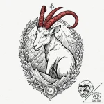 Tattoo design a capricorn goat-fish whose tai… – tattoo sketch (№1752994536_0, 20.07.2025 06:55) — tattoovalue.net