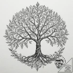 Tattoo sketch a tree with leaves for each sea… – tattoo sketch (№1752994621_0, 20.07.2025 06:57) — tattoovalue.net