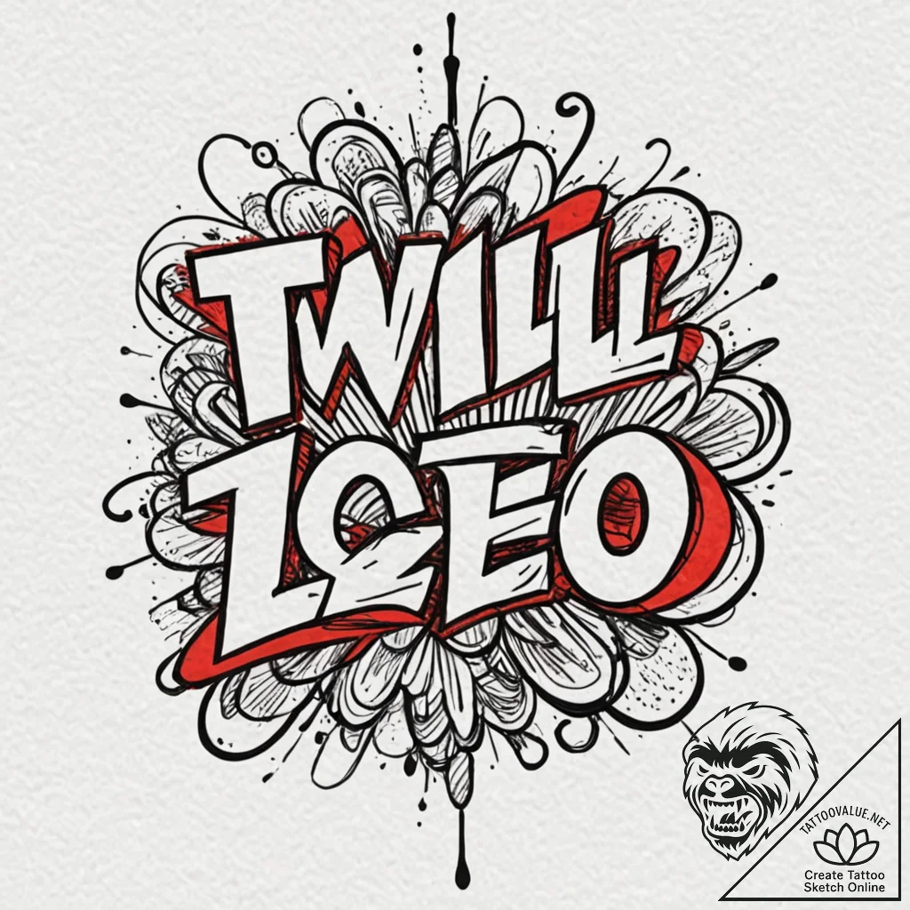 Tattoo sketch "i will" text for leo, with a b... - tattoo sketch (№1752994790_0, 20.07.2025 06:59) — tattoovalue.net