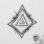 A linework design of the mysterious symbol fr… – tattoo sketch (№1752994874_0, 20.07.2025 07:01) — tattoovalue.net
