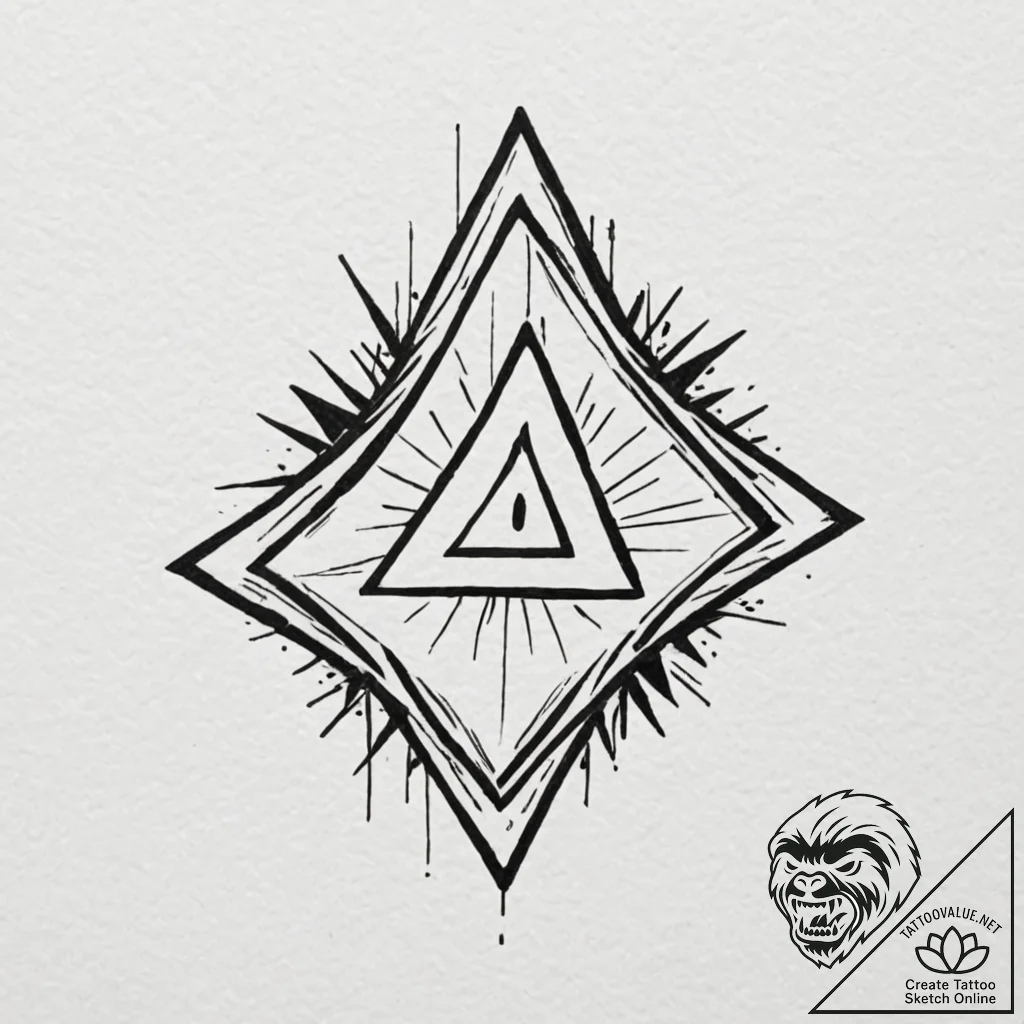 A linework design of the mysterious symbol fr... - tattoo sketch (№1752994874_0, 20.07.2025 07:01) — tattoovalue.net