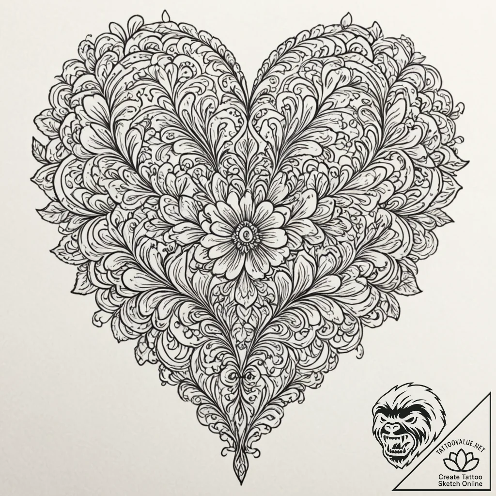 Tattoo sketch a flower whose petals are subtl... - tattoo sketch (№1752995893_0, 20.07.2025 07:18) — tattoovalue.net