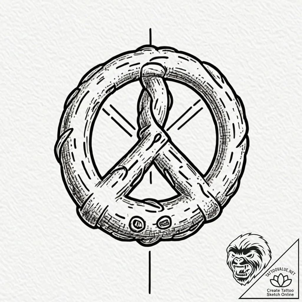 Tattoo design 'pretzel' on one, 'beer' on the... - tattoo sketch (№1752996307_0, 20.07.2025 07:25) — tattoovalue.net