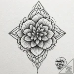 Flower of life, tattoo line art, on a clean w… – tattoo sketch (№1752997118_0, 20.07.2025 07:38) — tattoovalue.net