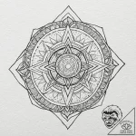 Tattoo design: a geometric mandala incorporat… – tattoo sketch (№1752997202_0, 20.07.2025 07:40) — tattoovalue.net
