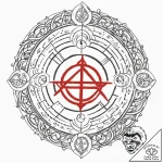 75. tattoo sketch: “raduga” rune surrounded b… – tattoo sketch (№1752997374_0, 20.07.2025 07:42) — tattoovalue.net