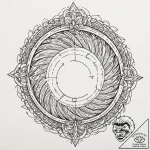 Tattoo sketch a stylized portal opening to a… – tattoo sketch (№1752998473_0, 20.07.2025 08:01) — tattoovalue.net