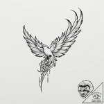 Tattoo design a feather transforming into a b… – tattoo sketch (№1752999062_0, 20.07.2025 08:11) — tattoovalue.net