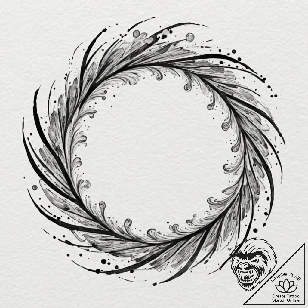 A watercolor sketch of a magical portal, swir... - tattoo sketch (№1752999992_0, 20.07.2025 08:26) — tattoovalue.net