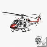 A detailed shot of a helicopter’s rotor blade… – tattoo sketch (№1753001002_0, 20.07.2025 08:43) — tattoovalue.net