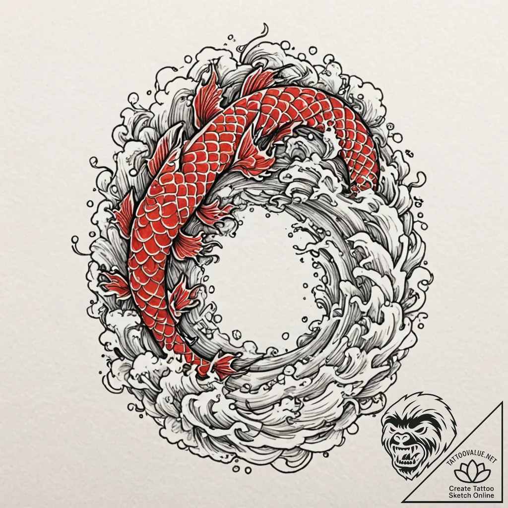 Tattoo design a stylized portal to another di... - tattoo sketch (№1753001174_0, 20.07.2025 08:46) — tattoovalue.net