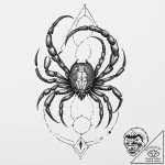 Tattoo design a scorpio scorpion with a tiny,… – tattoo sketch (№1753001850_0, 20.07.2025 08:57) — tattoovalue.net