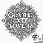 Tattoo design a minimalist ‘game over’ text l… – tattoo sketch (№1753001935_0, 20.07.2025 08:58) — tattoovalue.net