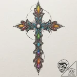 Tattoo design a shimmering, glitter-like text… – tattoo sketch (№1753002696_0, 20.07.2025 09:11) — tattoovalue.net