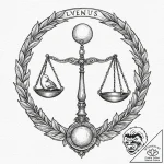 Tattoo sketch libra’s scales, perfectly balan… – tattoo sketch (№1753002951_0, 20.07.2025 09:15) — tattoovalue.net
