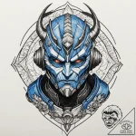 A neo-traditional portrait of garrus vakarian… – tattoo sketch (№1753003203_0, 20.07.2025 09:20) — tattoovalue.net