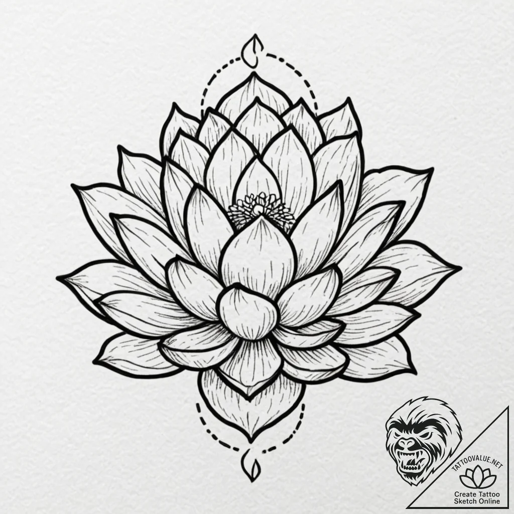 Tattoo design a stylized "respawn" symbol eme... - tattoo sketch (№1753003796_0, 20.07.2025 09:29) — tattoovalue.net