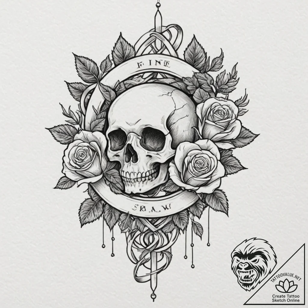 Tattoo sketch a simple, elegant bow or ribbon... - tattoo sketch (№1753004387_0, 20.07.2025 09:39) — tattoovalue.net