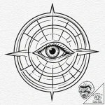 Tattoo sketch a focused eye with a target ret… – tattoo sketch (№1753004810_0, 20.07.2025 09:46) — tattoovalue.net