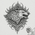 игра престолов (game of thrones), tattoo line… – tattoo sketch (№1753006552_0, 20.07.2025 10:15) — tattoovalue.net