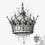 Crown, tattoo flash sheet design, on a clean… – tattoo sketch (№1753007226_0, 20.07.2025 10:27) — tattoovalue.net