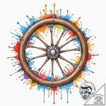Steering wheel, tattoo flash sheet design, on… – tattoo sketch (№1753007646_0, 20.07.2025 10:34) — tattoovalue.net