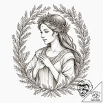 Tattoo design a virgo maiden as an ancient wi… – tattoo sketch (№1753008070_0, 20.07.2025 10:41) — tattoovalue.net