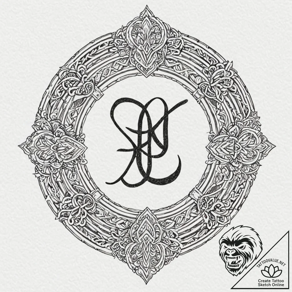 150. tattoo sketch: "veda" rune with ancient... - tattoo sketch (№1753009087_0, 20.07.2025 10:58) — tattoovalue.net