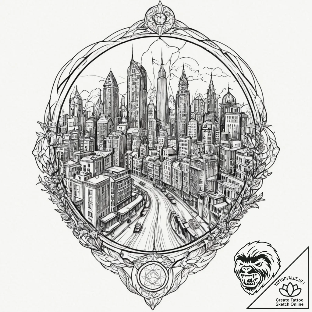 Tattoo design a heads-up display hud overlayi... - tattoo sketch (№1753009256_0, 20.07.2025 11:00) — tattoovalue.net