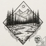 Tattoo sketch coordinates of a significant pl… – tattoo sketch (№1753010947_0, 20.07.2025 11:29) — tattoovalue.net