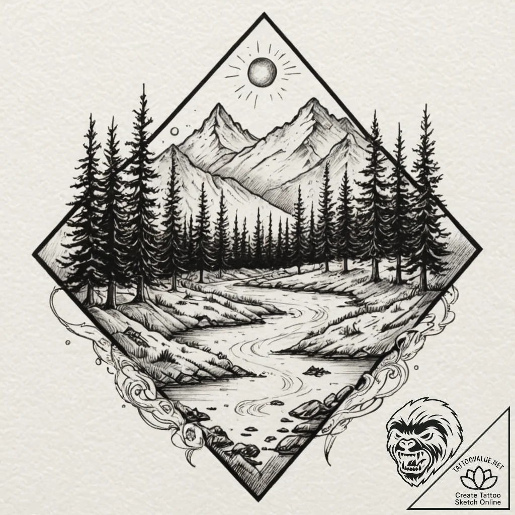 Tattoo sketch coordinates of a significant pl... - tattoo sketch (№1753010947_0, 20.07.2025 11:29) — tattoovalue.net