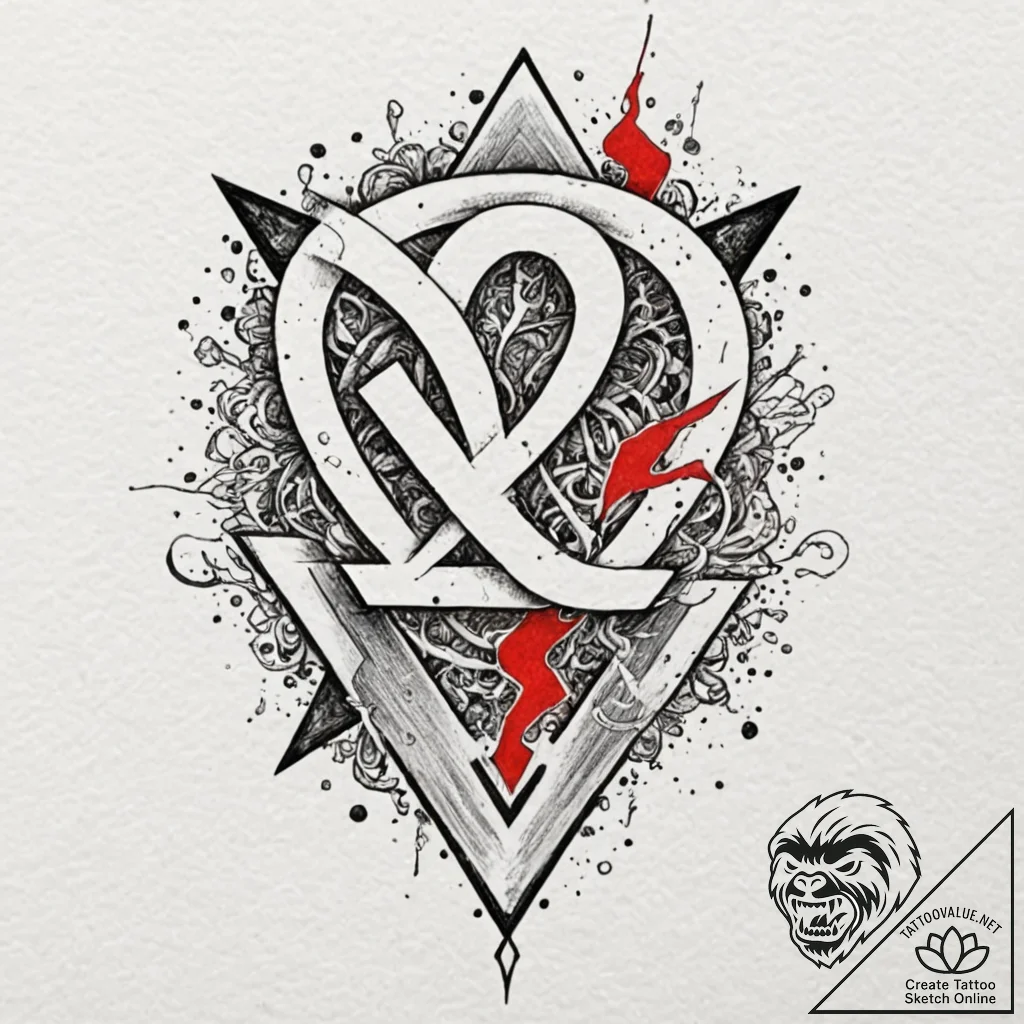 Tattoo sketch a stylized "uploading" symbol w... - tattoo sketch (№1753011285_0, 20.07.2025 11:34) — tattoovalue.net