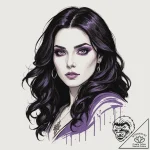 A neo-traditional portrait of a beautiful and… – tattoo sketch (№1753011792_0, 20.07.2025 11:43) — tattoovalue.net