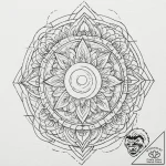Moon, tattoo flash sheet design, geometric ta… – tattoo sketch (№1753011961_0, 20.07.2025 11:46) — tattoovalue.net
