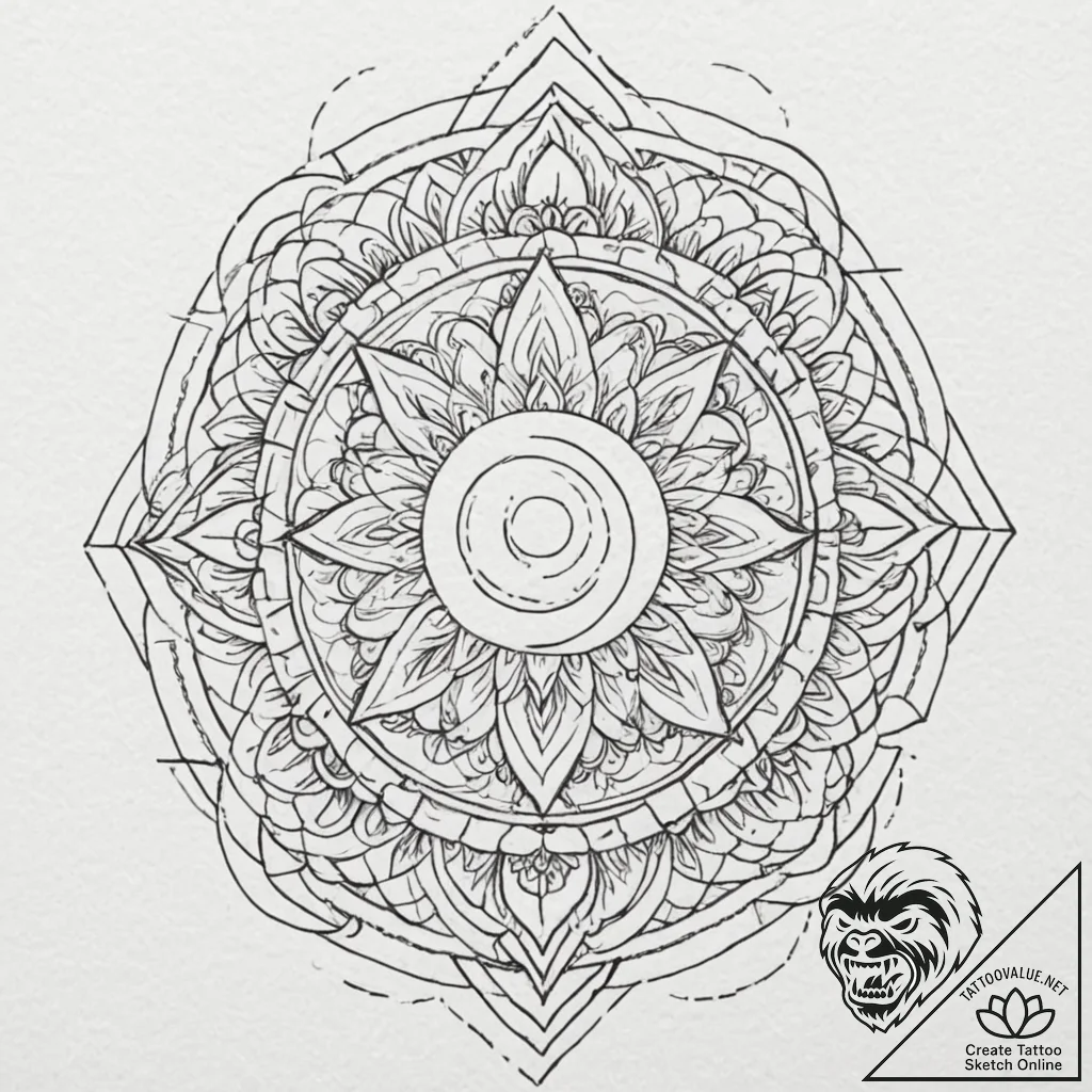 Moon, tattoo flash sheet design, geometric ta... - tattoo sketch (№1753011961_0, 20.07.2025 11:46) — tattoovalue.net