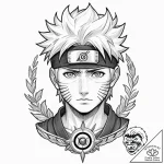 A graphic novel style tattoo of kakashi from… – tattoo sketch (№1753012298_0, 20.07.2025 11:51) — tattoovalue.net