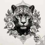 Tattoo sketch a black panther, sleek and powe… – tattoo sketch (№1753012552_0, 20.07.2025 11:55) — tattoovalue.net