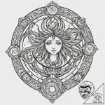 Tattoo design a zodiac symbol with a keyhole… – tattoo sketch (№1753012722_0, 20.07.2025 11:58) — tattoovalue.net