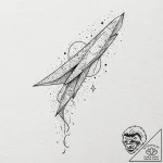 Tattoo sketch a stylized comet with a trailin… – tattoo sketch (№1753013736_0, 20.07.2025 12:15) — tattoovalue.net