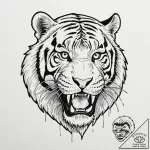 Saber-toothed tiger, concept art for tattoo,… – tattoo sketch (№1753014412_0, 20.07.2025 12:26) — tattoovalue.net