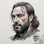 A graphic novel portrait of sandor “the hound… – tattoo sketch (№1753014751_0, 20.07.2025 12:32) — tattoovalue.net