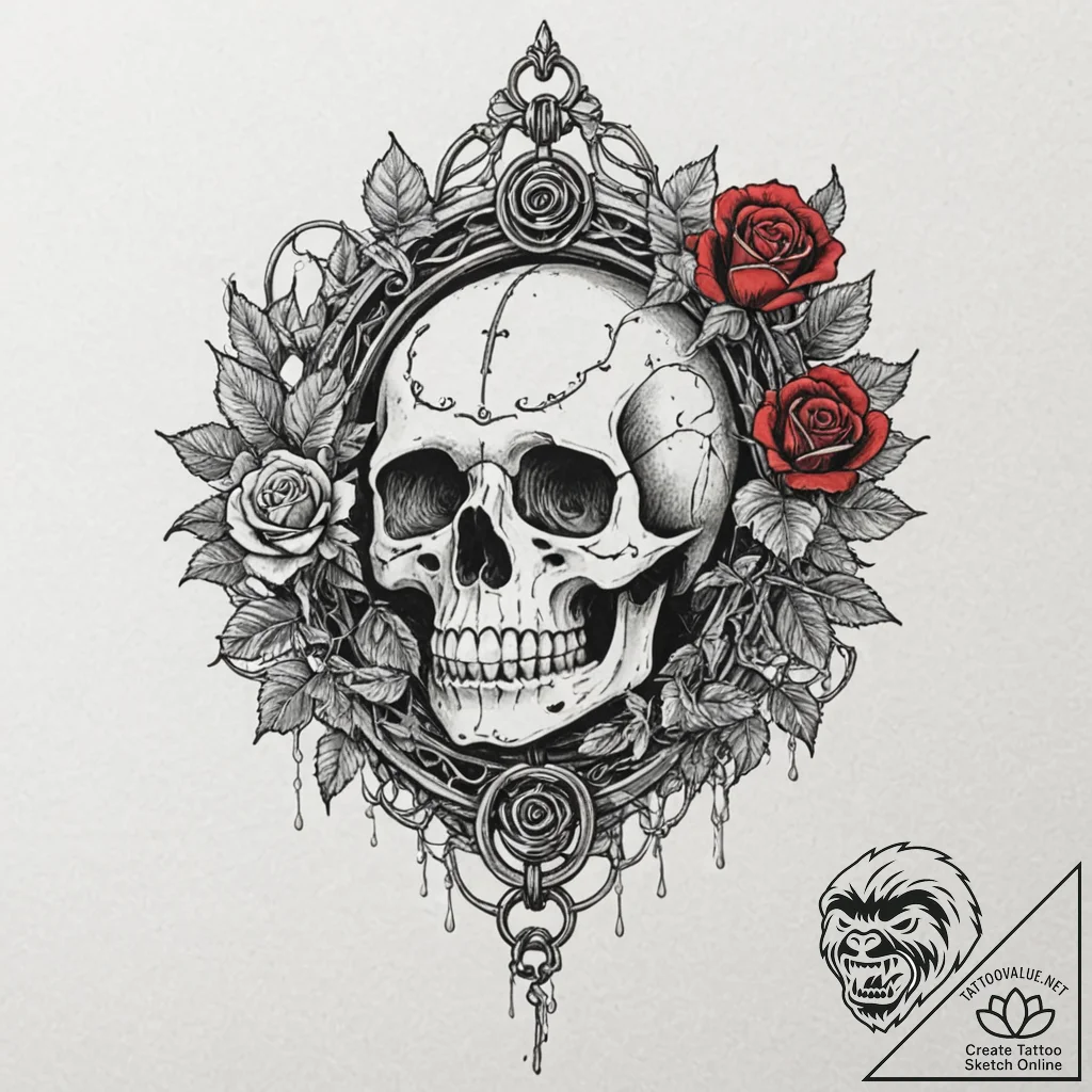 Tattoo sketch an intricate fantasy lock with... - tattoo sketch (№1753016766_0, 20.07.2025 13:06) — tattoovalue.net