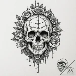A tattoo design of the green cascading matrix… – tattoo sketch (№1753017180_0, 20.07.2025 13:13) — tattoovalue.net