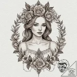 A watercolor sketch of the may queen flower d… – tattoo sketch (№1753017594_0, 20.07.2025 13:19) — tattoovalue.net