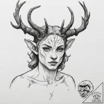 A sketch of the faun, both charming and frigh… – tattoo sketch (№1753017676_0, 20.07.2025 13:21) — tattoovalue.net