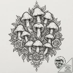 Tattoo design a cluster of tiny, detailed mus… – tattoo sketch (№1753018918_0, 20.07.2025 13:41) — tattoovalue.net