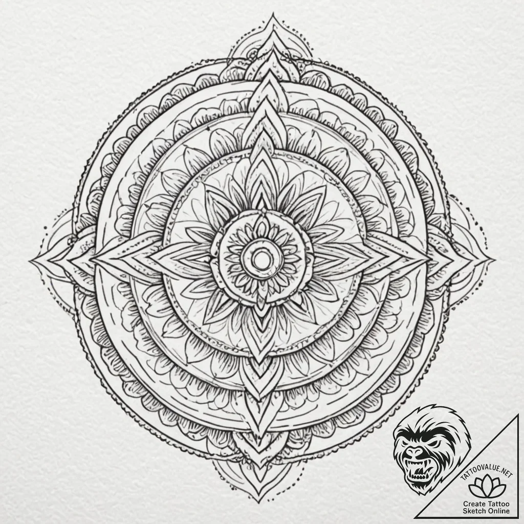 Grin, artistic tattoo sketch, on a clean whit... - tattoo sketch (№1753020319_0, 20.07.2025 14:05) — tattoovalue.net